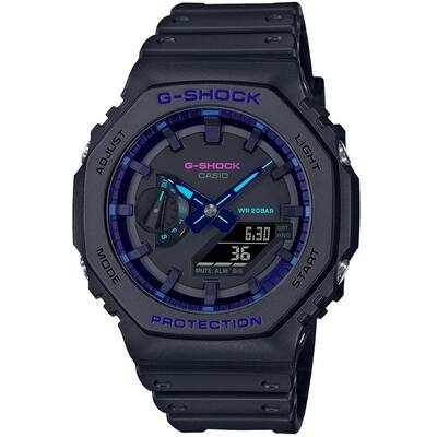 Casio Men's G Shock GA 2100 Series Dial Watch GA2100VB 1A Black Casio Men's G Shock GA 2100 Series Dial Watch GA2100VB 1A Black