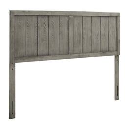 FurniFact - Wood King Headboard with Sturdy Construction and Classic Design for Bedroom - Gray