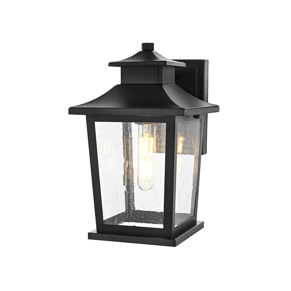 Angle. Elegant Lighting - Redner 7 inch Outdoor Pendant in Black - Black.