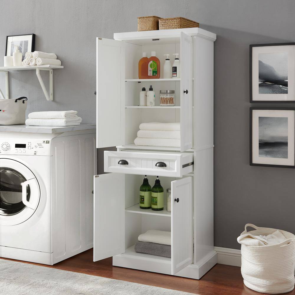 Alt View 10. Crosley Furniture - Shoreline Kitchen Storage Pantry - White.