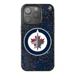 Keyscaper - NHL - Winnipeg Jets Paisley Bling iPhone Case - 15 - Black