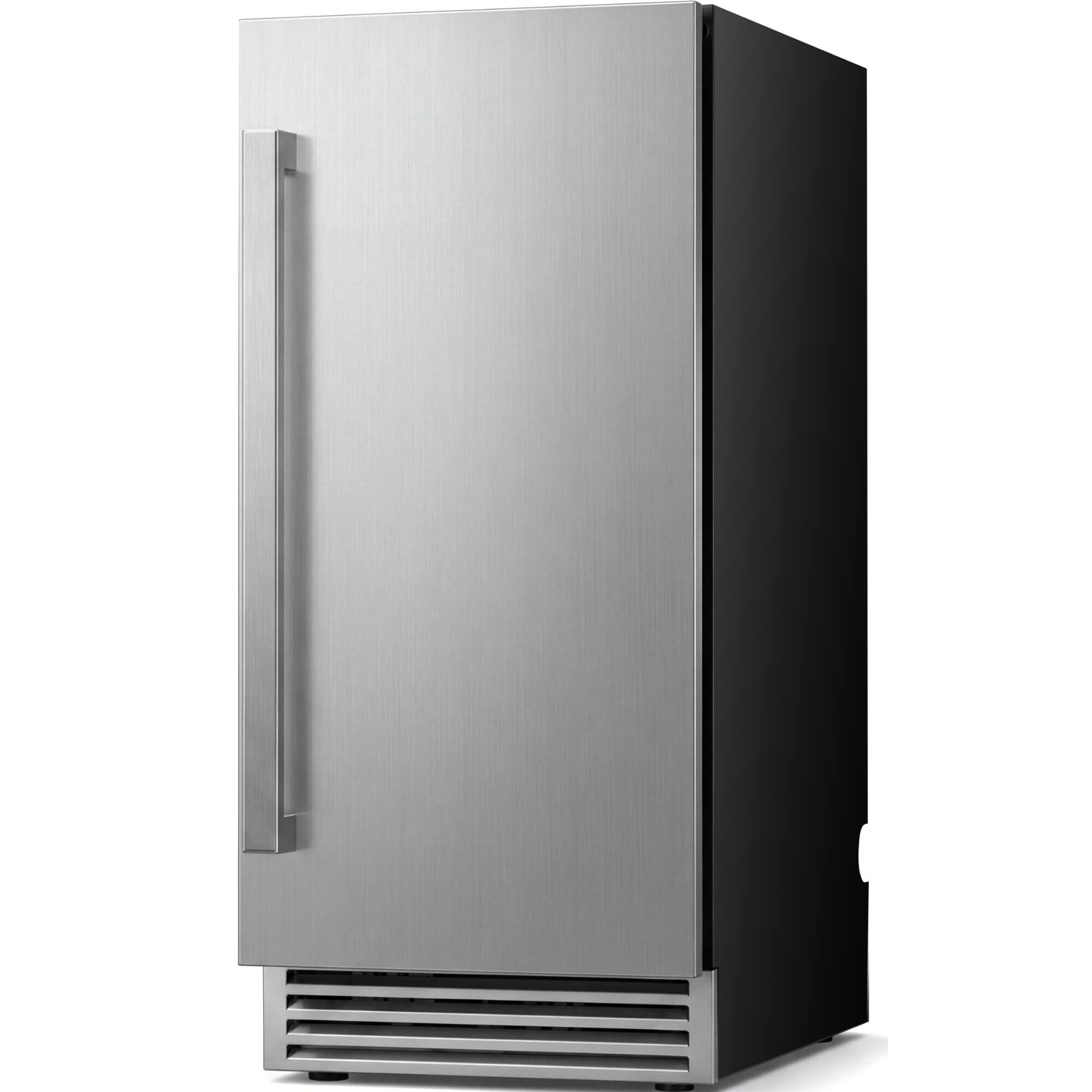 Front. Ca'Lefort - 15 Inch Panel Ready Nugget Ice Maker, Built-In, 88 Lbs/Day, Under Counter Ice Machine, Reversible Door - Stainless Steel.