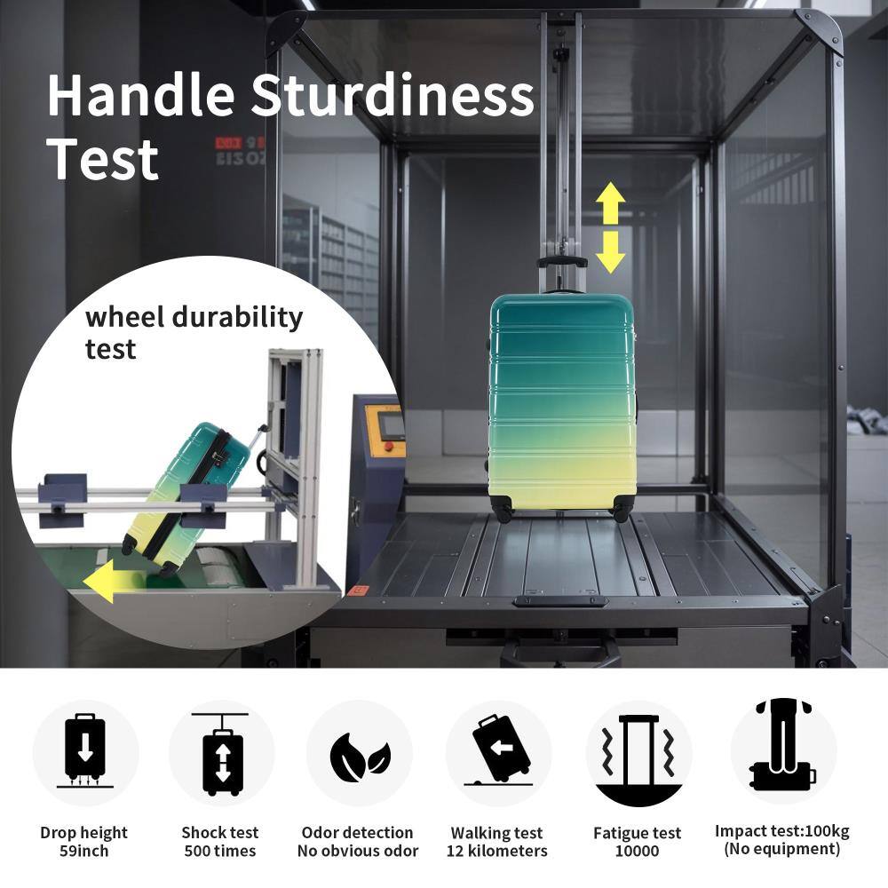 Handle Sturdiness Test

- Wheel Durability Test
- Drop height: 59 inches
- Shock test: 500 times
- Odor detection: No obvious odor
- Walking test: 12 kilometers
- Fatigue test: 10,000
- Impact test: 100kg (No equipment)