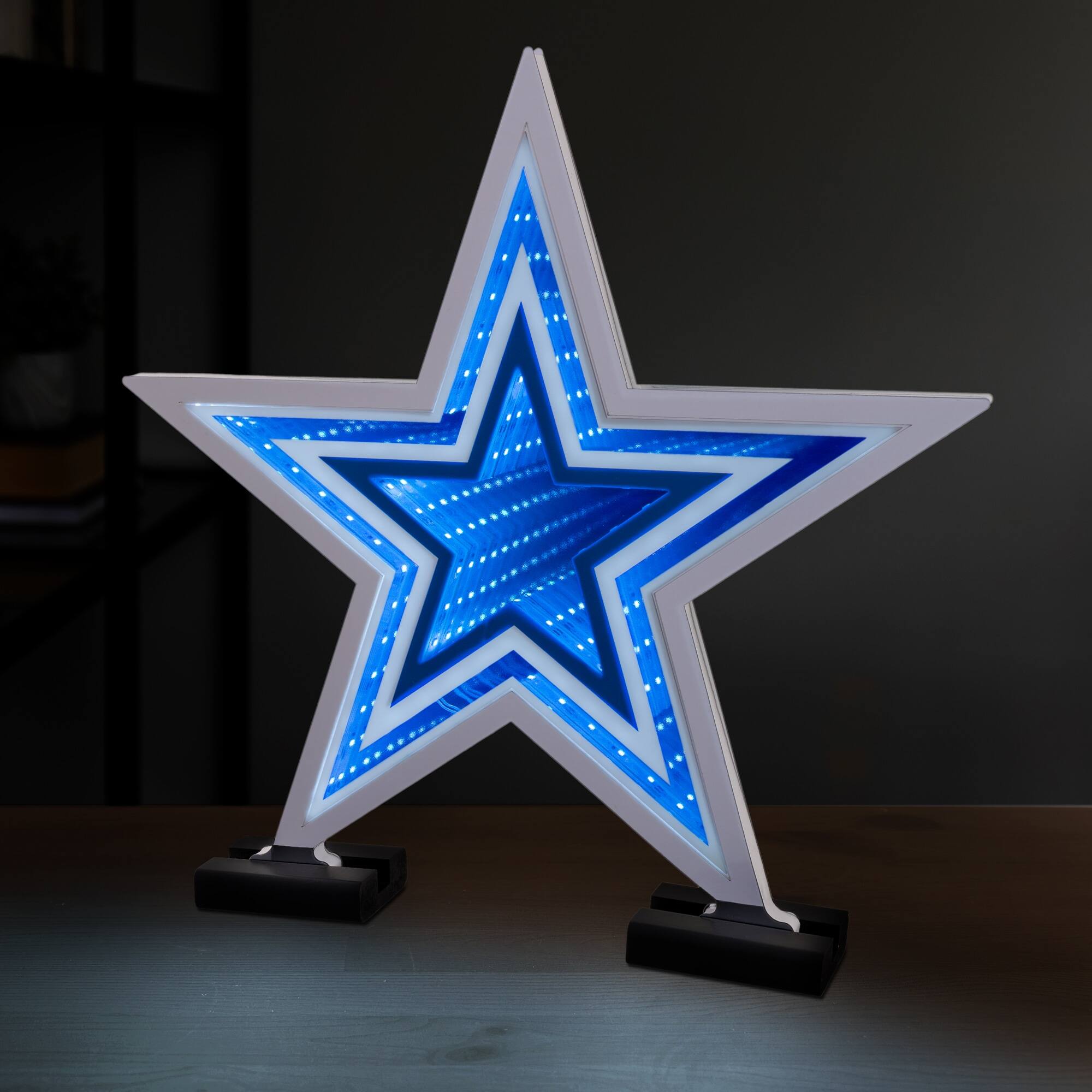 Alt View 2. Sporticulture - Dallas Cowboys LED Infinity Logo Light - Multicolor.
