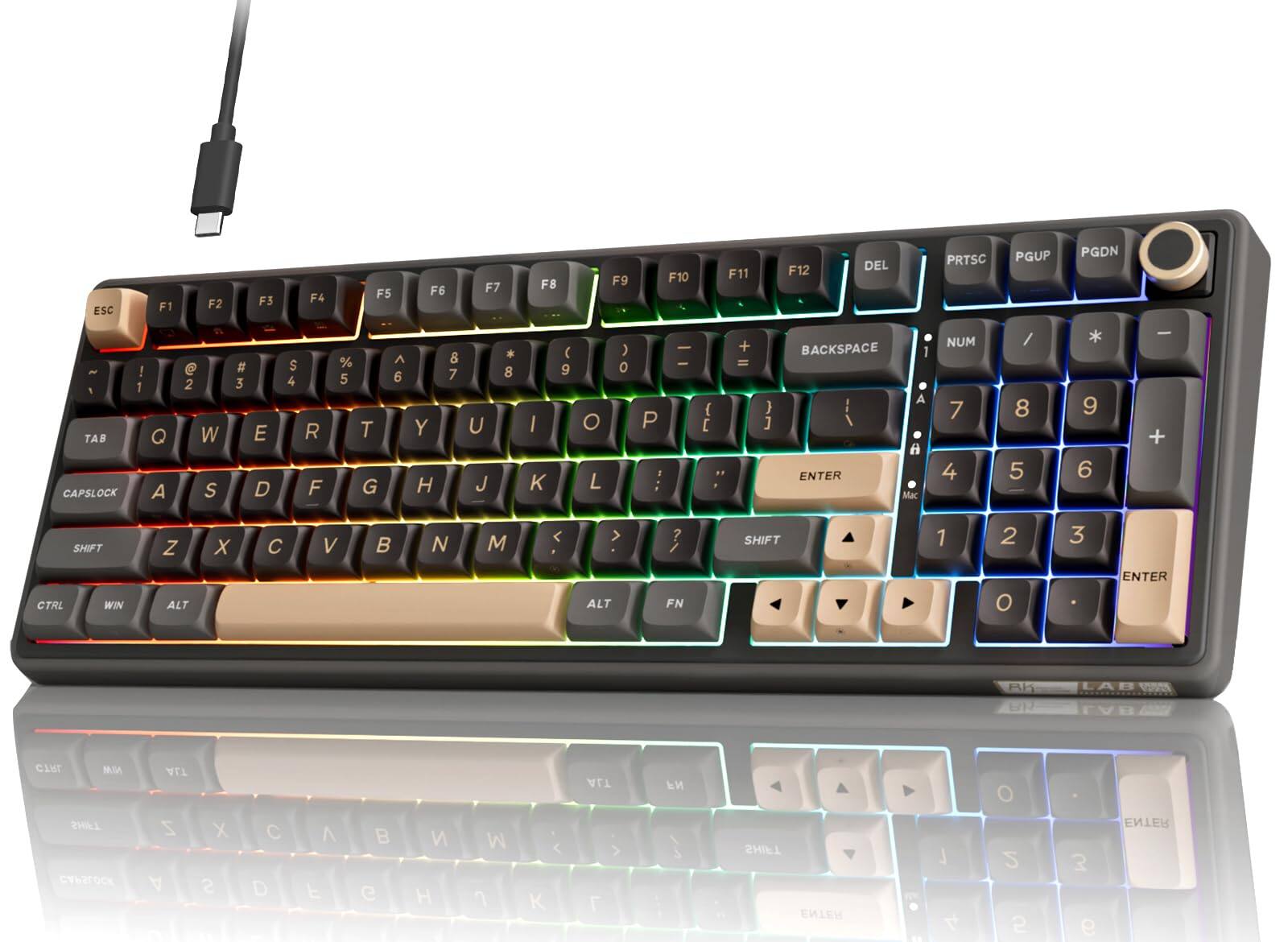 ESC  
F1 F2 F3 F4 F5 F6 F7 F8 F9 F10 F11 F12  
DEL PRTSC PGUP PGDN  
TAB CAPSLOCK  
! 1 Q A  
@ 2 W S  
# 3 E D  
$ 4 R F  
% 5 T G  
^ 6 Y H  
& 7 U J  
* 8 I K  
( 9 O L  
) 0 P  
- { [  
+ } ]  
BACKSPACE  
NUM 7 4 1  
/ 8 5 2  
9 6 3  
+  
SHIFT  
Z X C V B N M  
SHIFT  
CTRL WIN ALT ALT FN  
O ENTER  
BK 49  
LAB LAB  
CTRL MIIA SHIFT CAPSLOCK  
TJA Z A X S C D  
e H W < K  
ALT > FN SHIFT ENTER  
- L O S 9 RENTER