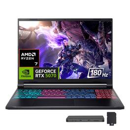 Acer - Nitro V 16S 16" Gaming Laptop,Ryzen 7 260,RTX 5070,16GB DDR5,1TB SSD+1TB Dock Set,Backlit Keyboard,Win 11 Pro - Black