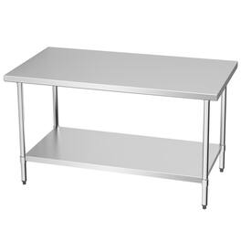 KLEENSTEEL - 30" x 60" NSF Stainless Steel Worktable Adjustable Undershelf for Kitchen & BBQ