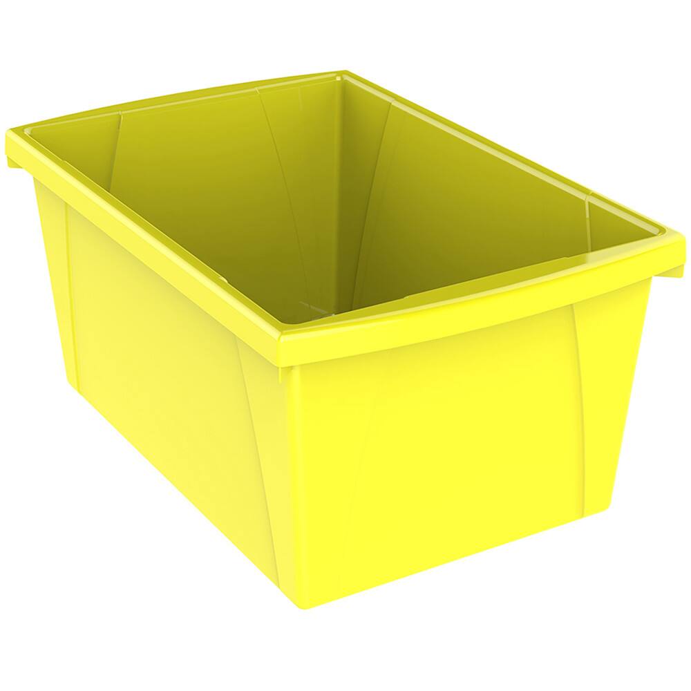 Front. Storex - Storex Medium Classroom Storage Bin, Yellow.