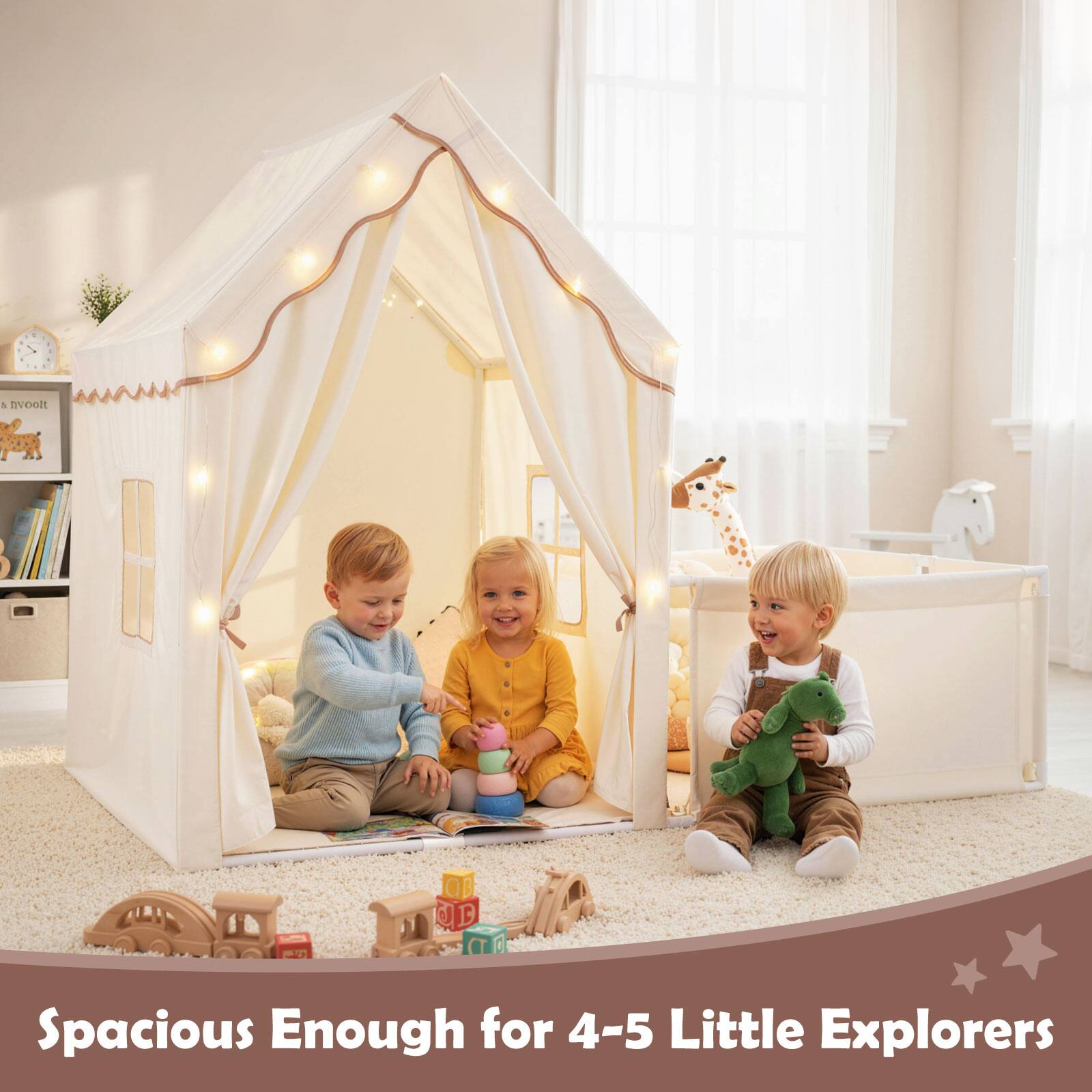 Spacious Enough for 4-5 Little Explorers