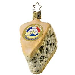Inge Glas - French Blue Cheese Slice Mouth Blown Glass German Christmas Ornament - Multicolor