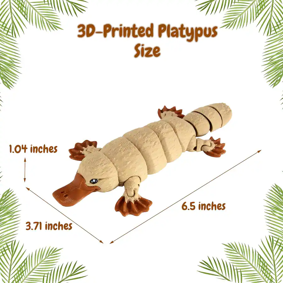 Linked Fidget JuzToys 3D Printed Articulated Platypus Figurine, 6.5