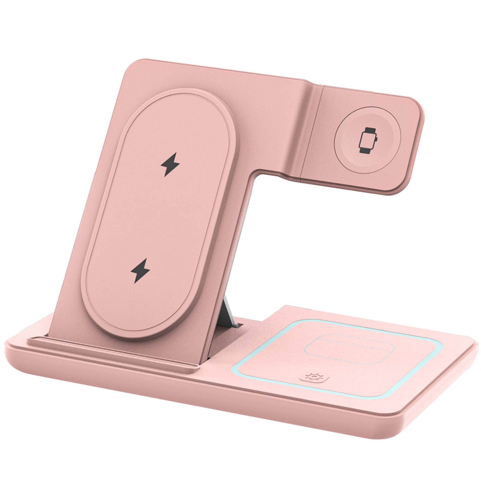 Front. YONWAY - 3 in 1 Wireless Charging Station, Wireless Charger for iPhone Products, Fast Charging Stand for iPhone, Watches, Airpods.