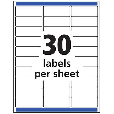 30 labels per sheet