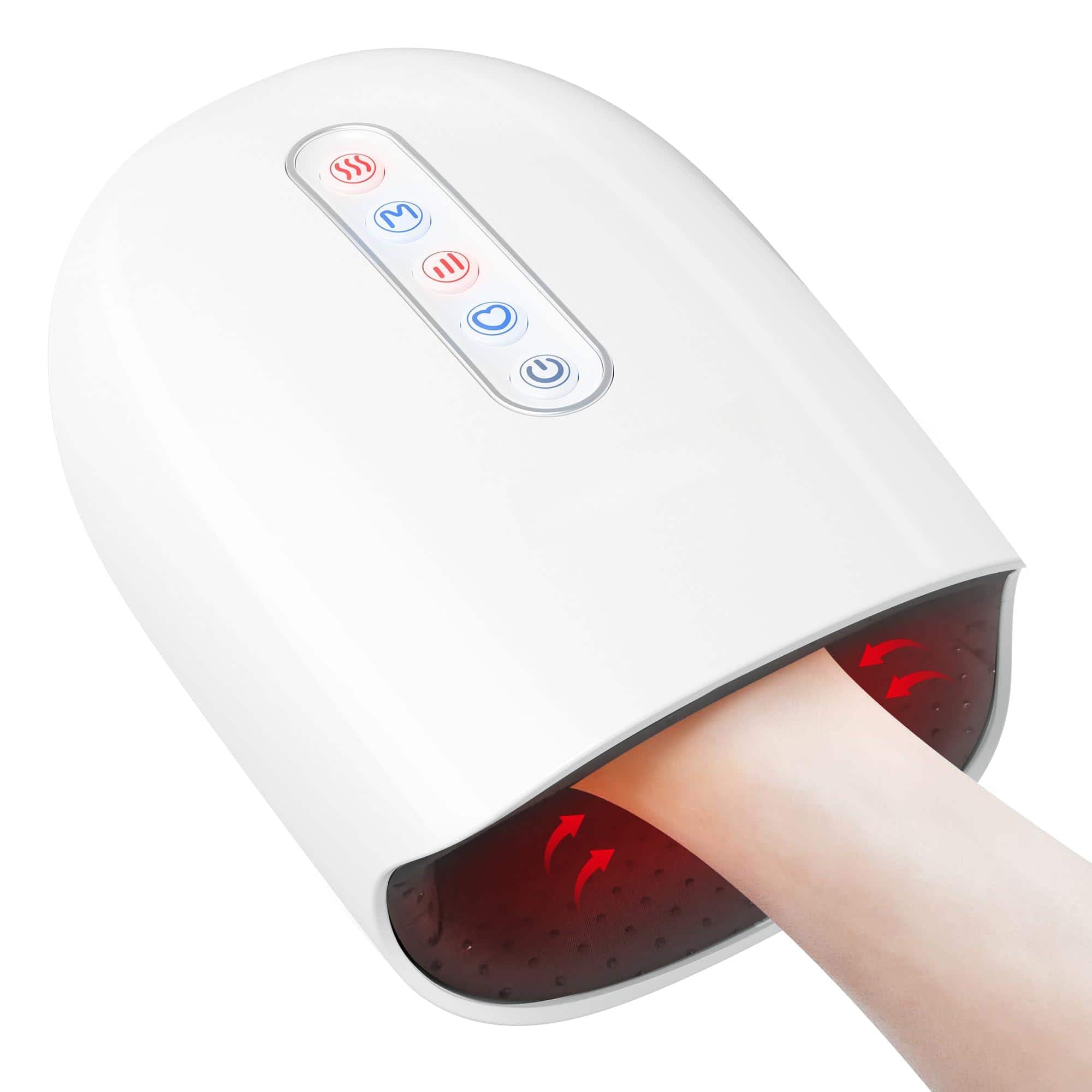 Live At Space - Cordless Heated Hand Massager for Arthritis, 3D Compression & 3 Heat Levels, Rechargeable - 642146679551