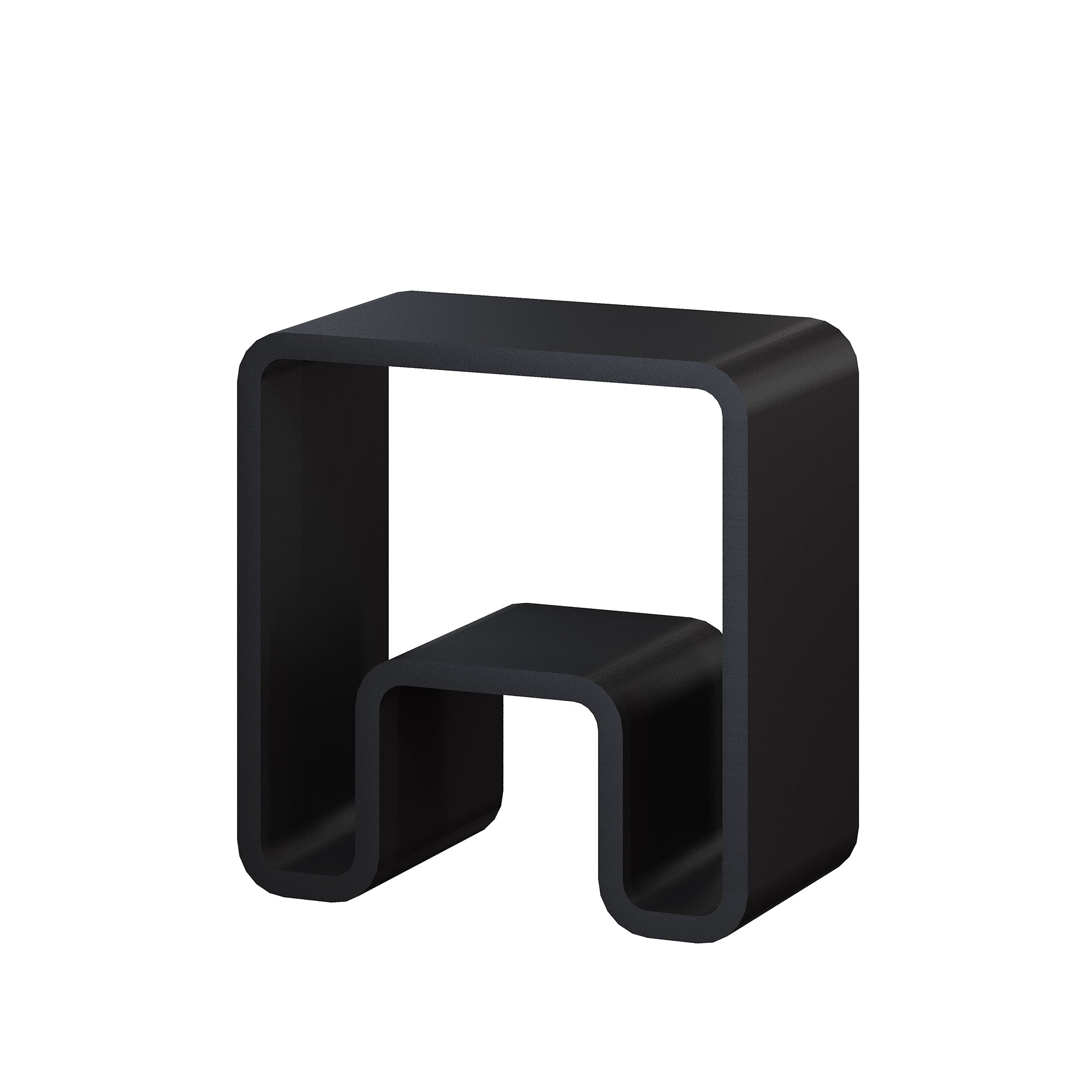 Front. Boyel Living - 9.06 in. W Freestanding Solid Surface Shower Seat in Matte Black with Storage - Matte Black.