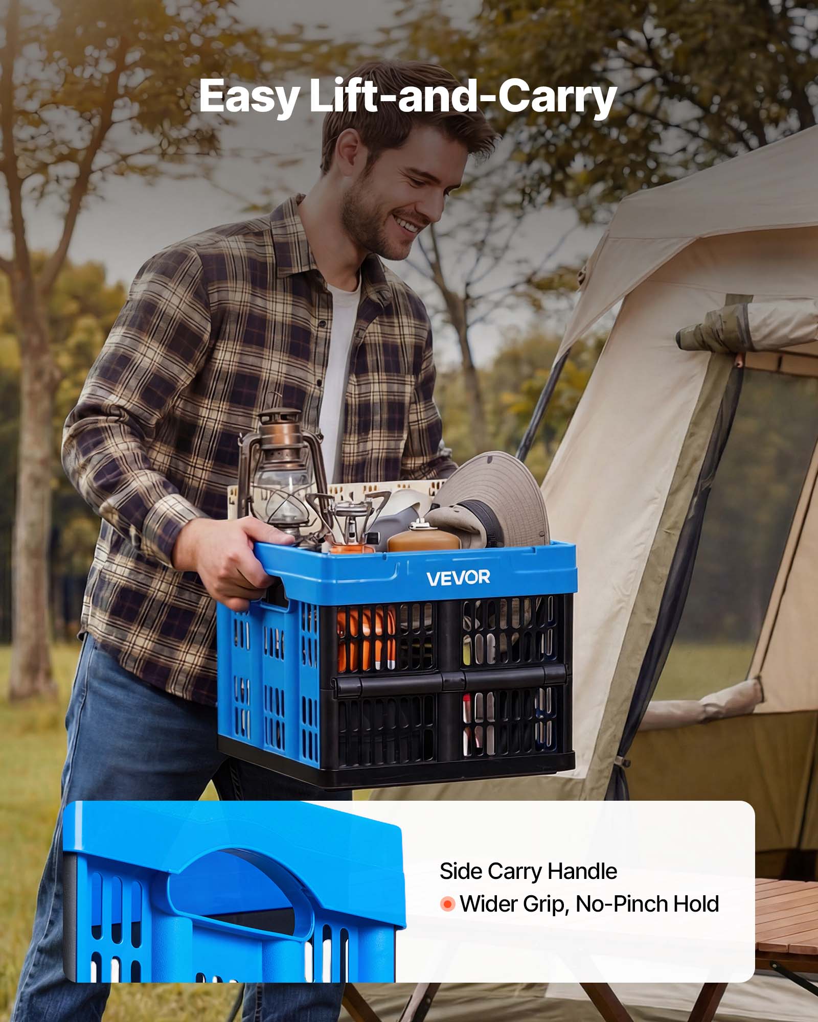 Easy Lift-and-Carry

VEVOR

Side Carry Handle
- Wider Grip, No-Pinch Hold
