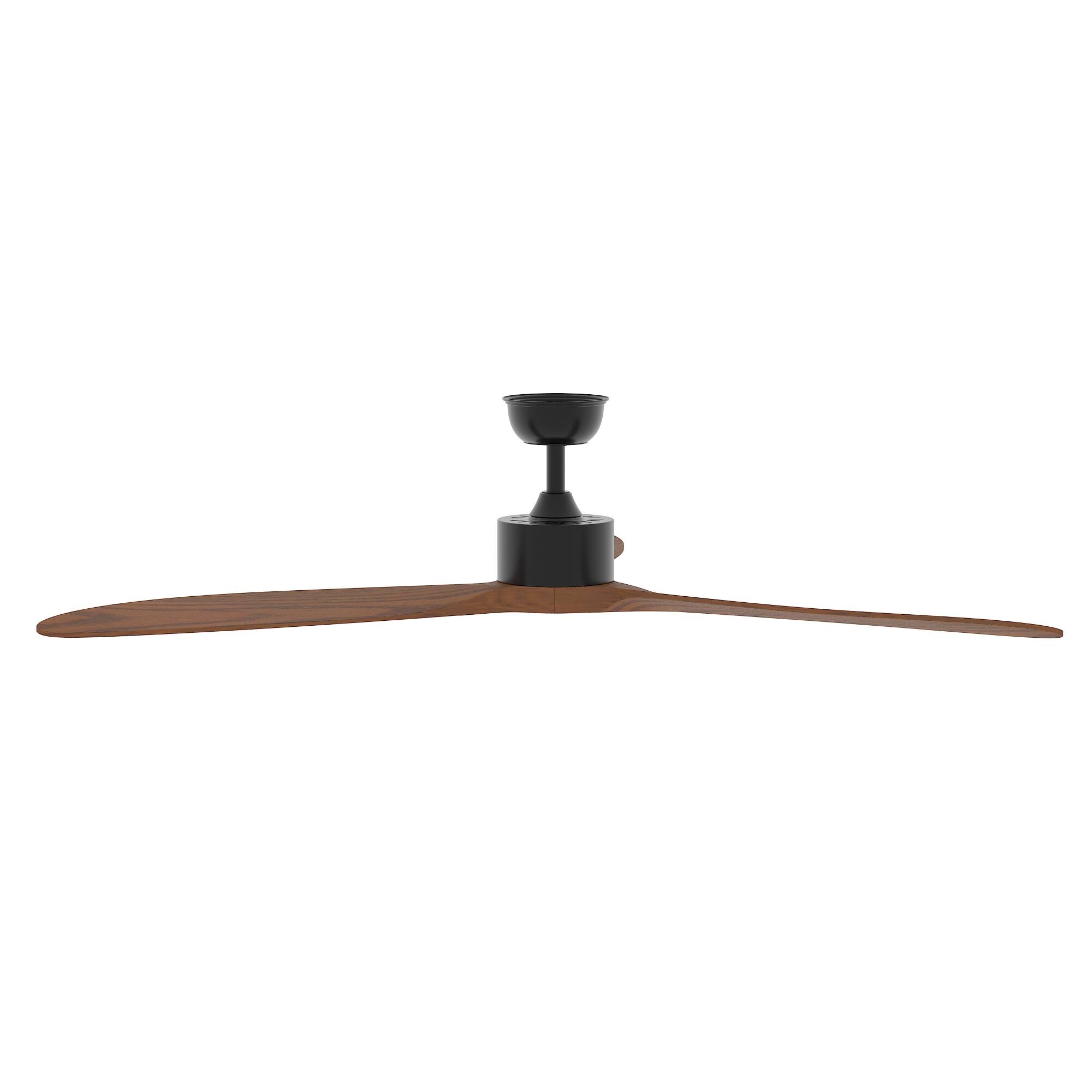 Angle. Famapy - Famapy Reversible Ceiling Fan: Solid Wood Blades & Year - Round Comfort - Brown.