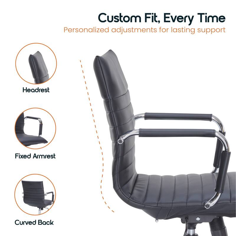 Custom Fit, Every Time
Personalized adjustments for lasting support
Headrest
Fixed Armrest
Curved Back