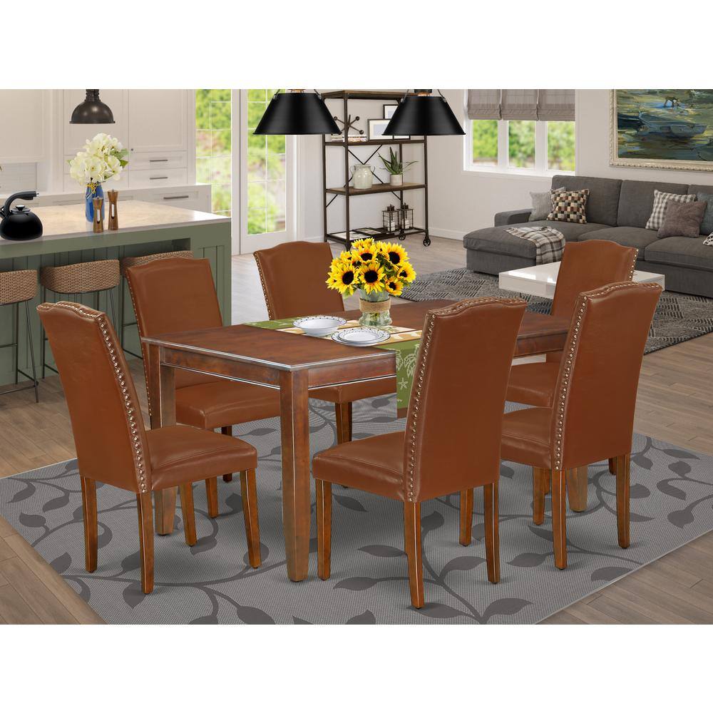 Left. East West Furniture - Dining Room Set Mahogany - Brown.