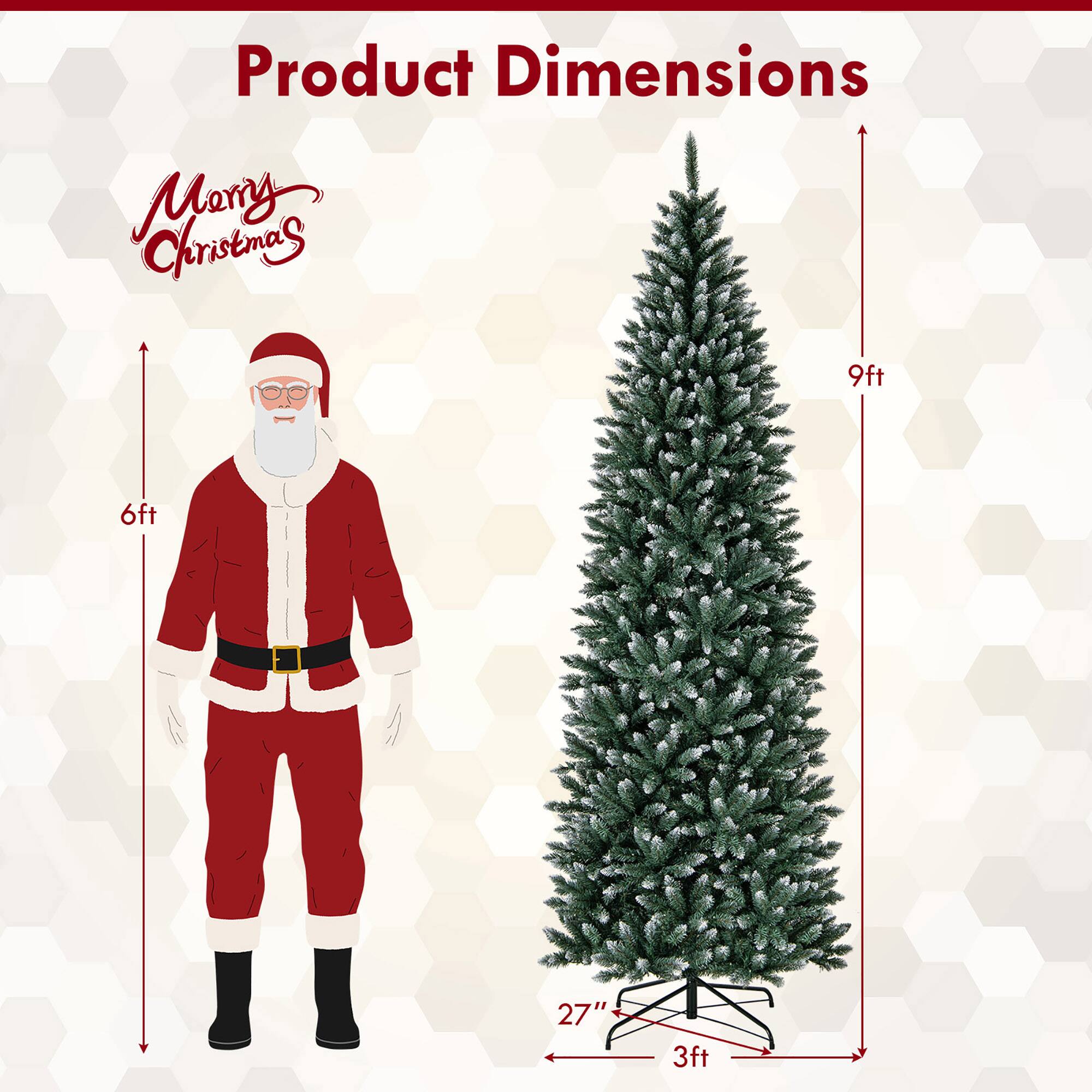 Product Dimensions

- 9ft
- 6ft
- 27"
- 3ft