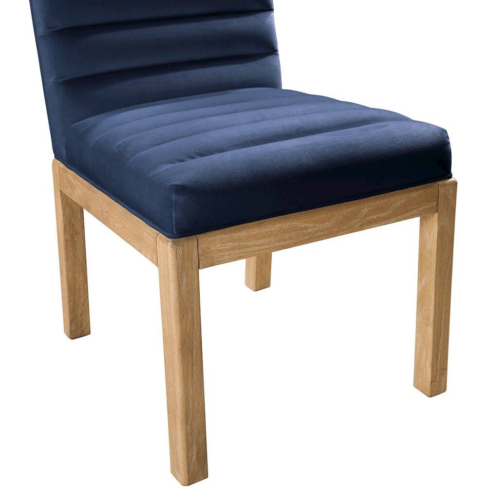 Alt View 4. Meridian Furniture - Evelyn Navy Velvet Dining Chair - Blue.