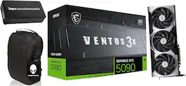 MSI - Ventus 3X FeForce RTX 5090 OC Edition 32GB GDDR7, PCI Express, Bundle with Targus dockstation and Alinware Backpack