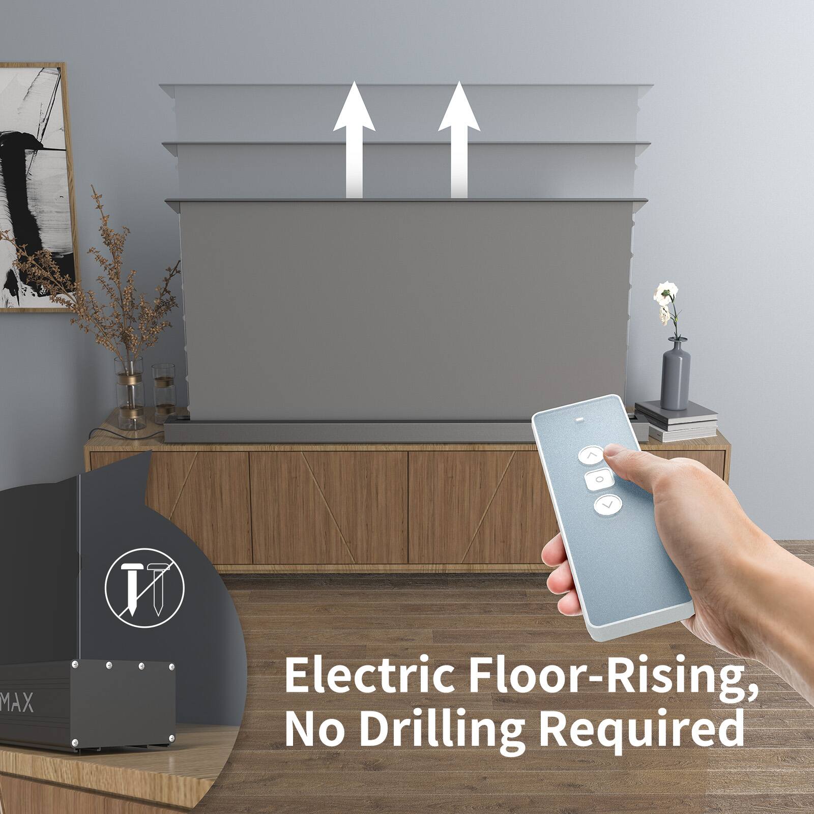 Electric Floor-Rising, No Drilling Required