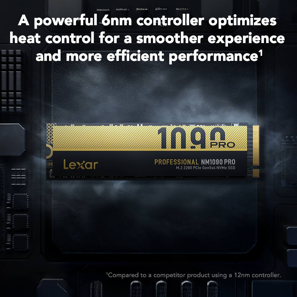Lexar 2TB NM1090 PRO PCIe Gen5 NVMe M.2 2280 Internal SSD, Up to