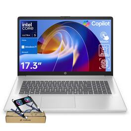 HP - Upgraded - 17.3" HD+ Touchscreen Laptop - Intel Core Ultra 5 225U - 64GB RAM 2TB SSD - Numeric Keypad - PCO Laptop Cooler - Silver