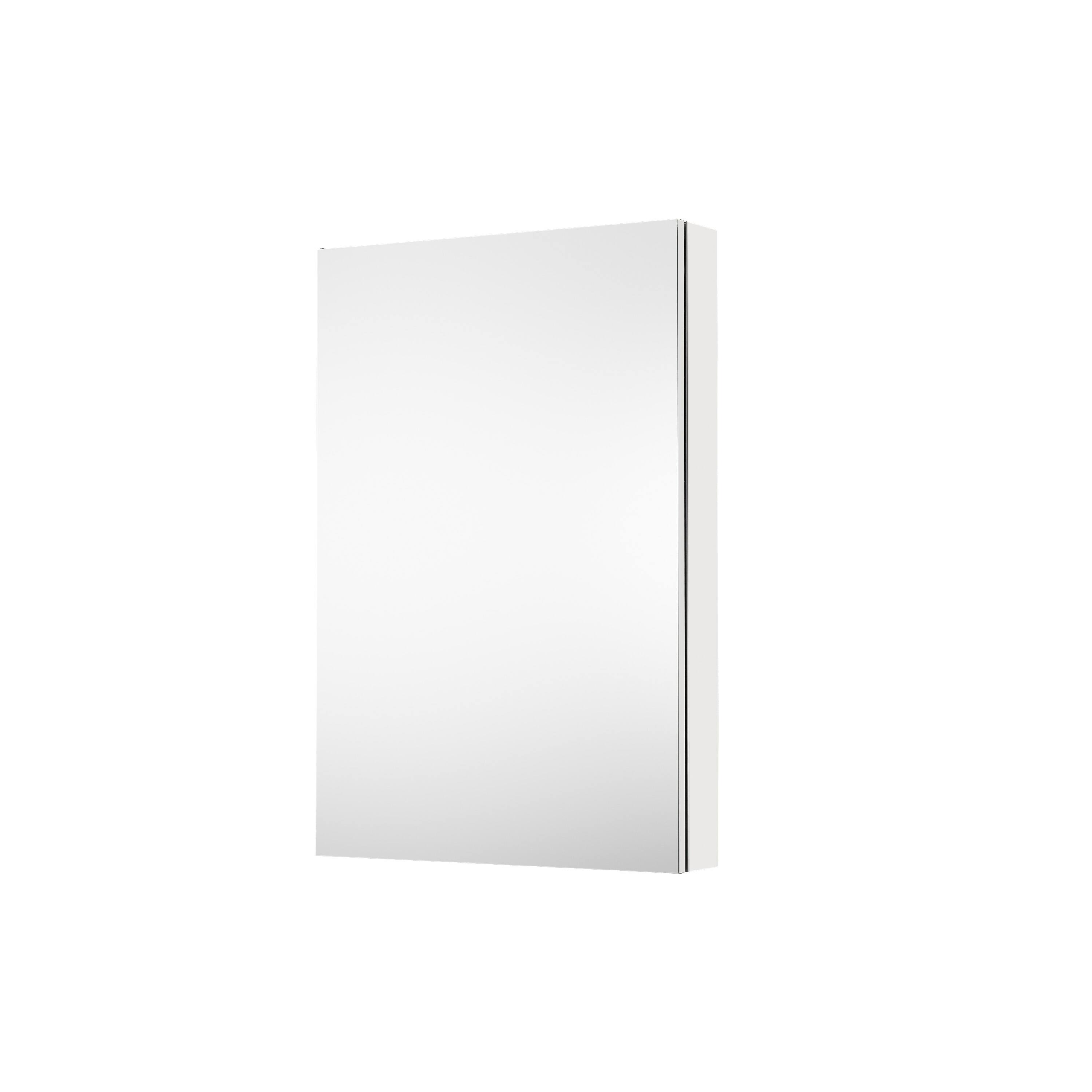 Alt View 7. WELLFOR - 24 in. W x 36 in. H Rectangular Aluminum Tri-View Medicine Cabinet with Mirror, Blum Hinge, Adjustable Shelves - Silver.