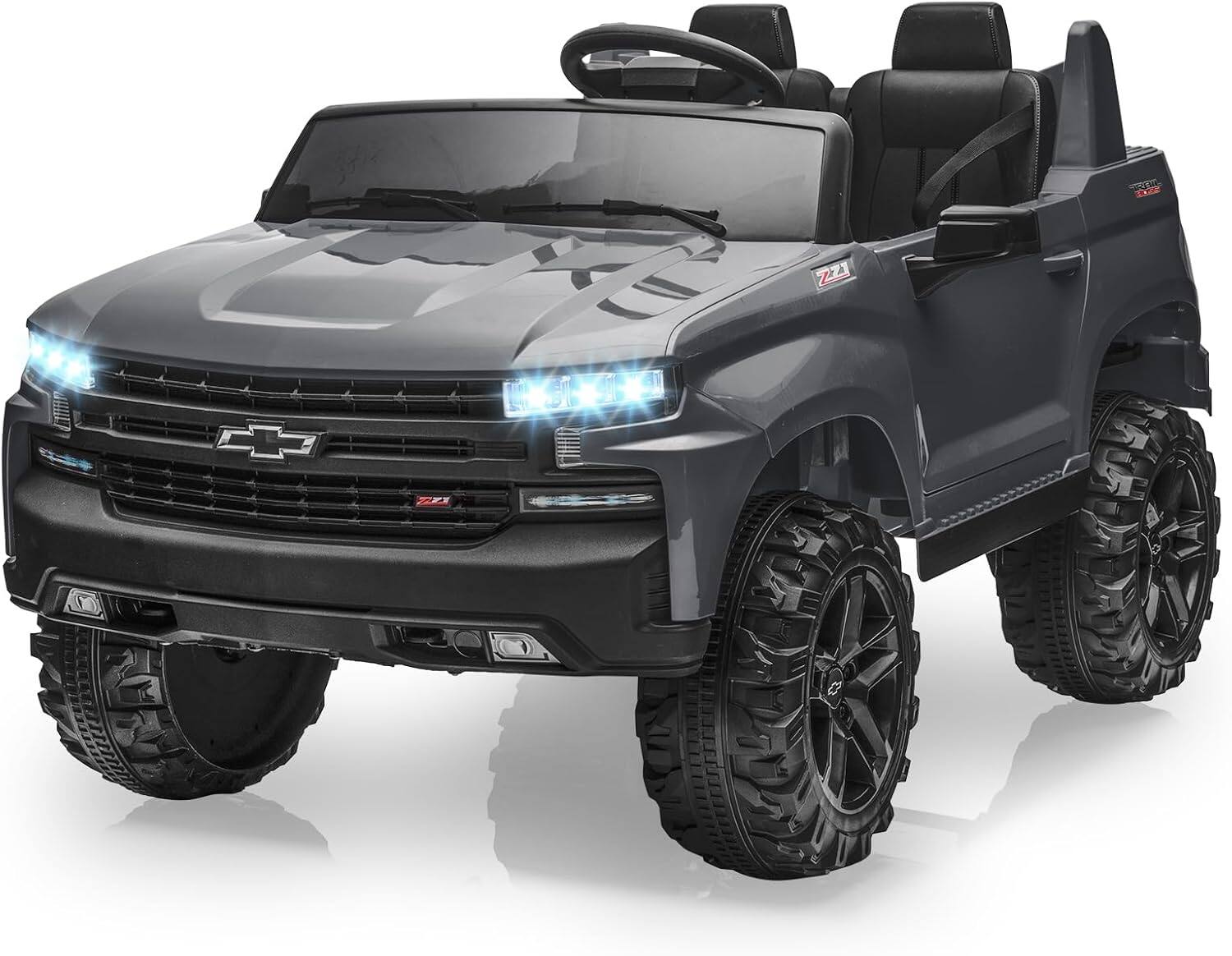 Homhougo - 24V 2-Seater Truck Licensed Chevrolet Silverado Ride On Car Toy w/Parent Remote Control,4xSpring Suspension, 3 Speeds price history on PriceWatchPro