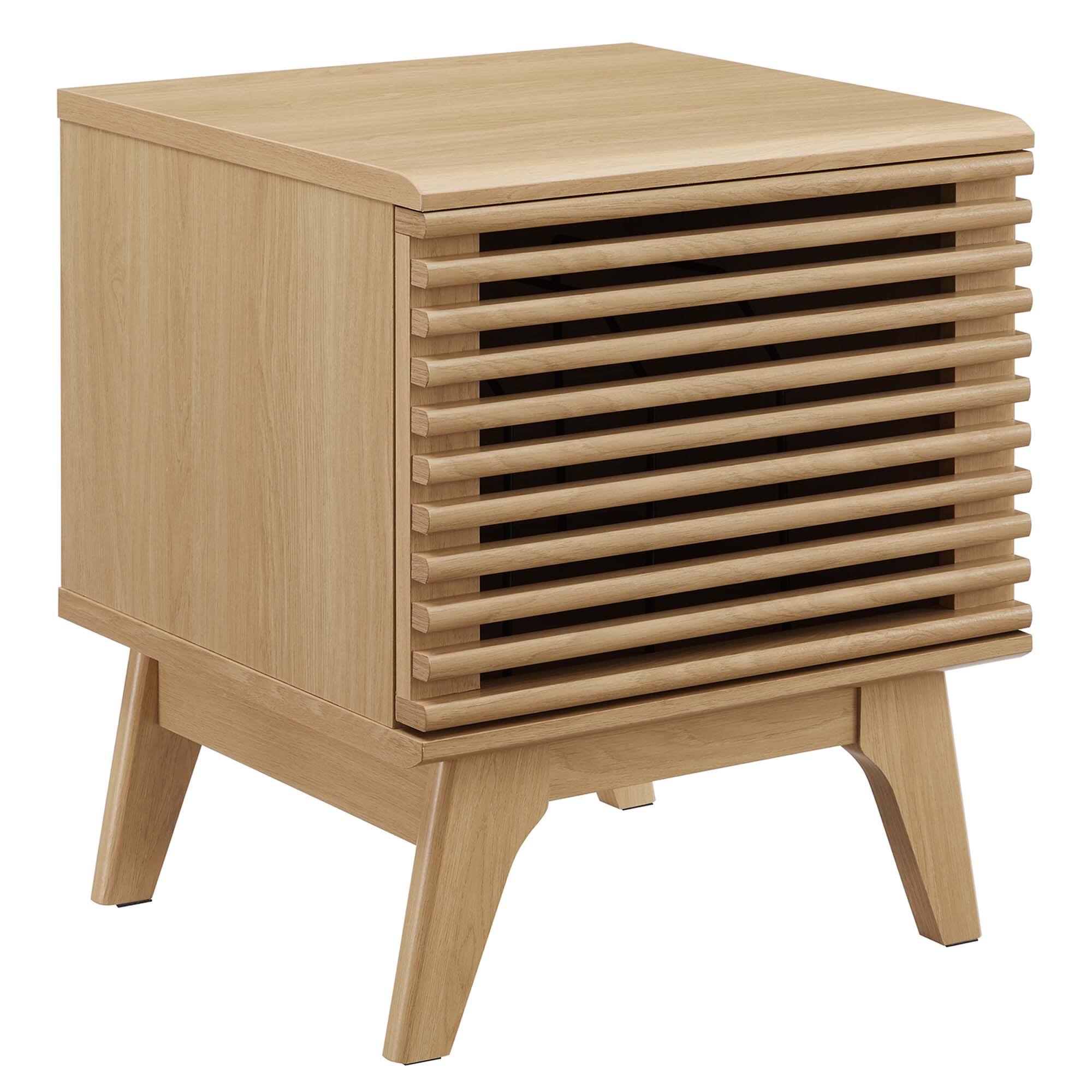 Angle. Modway - Render Vinyl Record Display Stand by Modway - Oak.