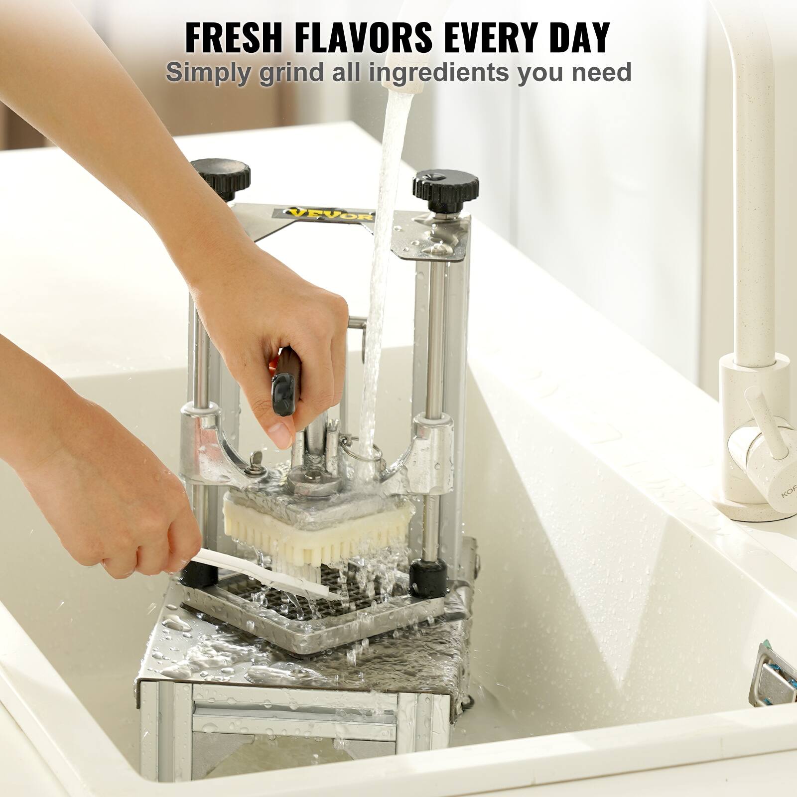 FRESH FLAVORS EVERY DAY
Simply grind all ingredients you need
VEVOR FCR
