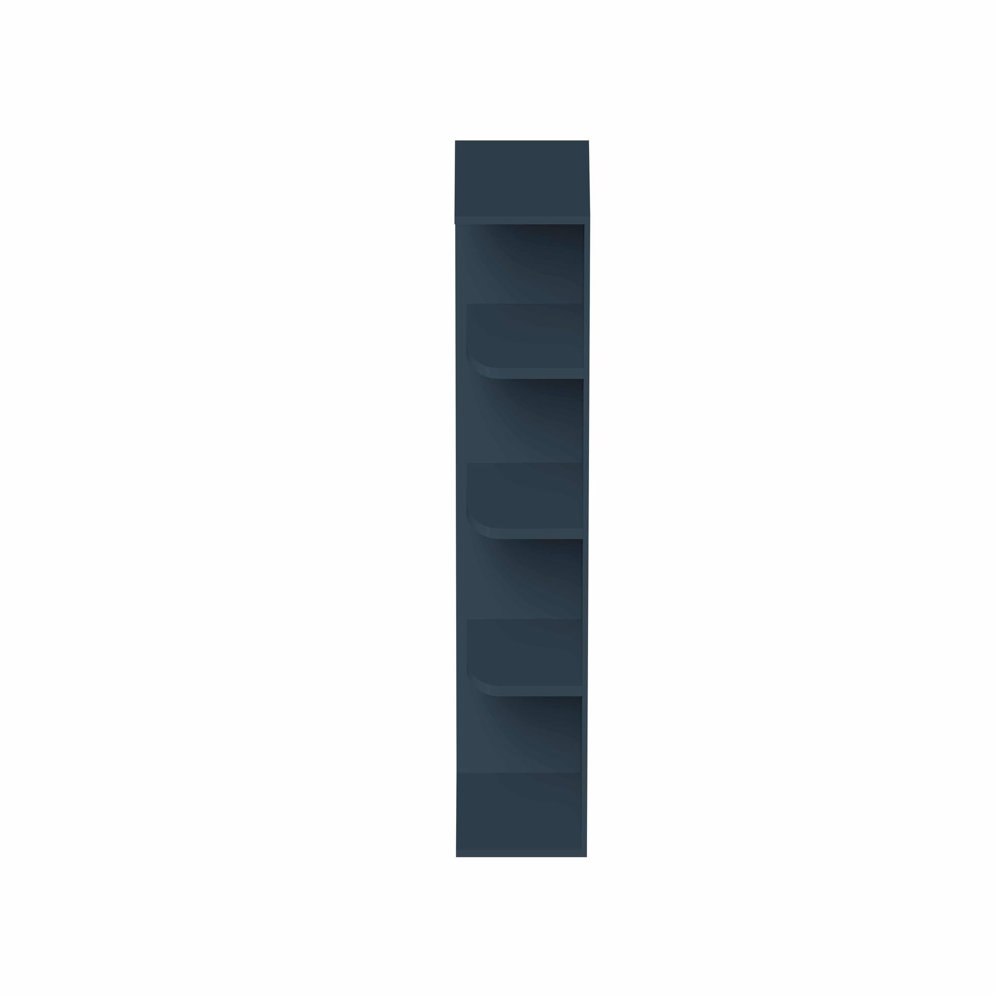 Alt View 1. Boyel Living - 9-in W x 42-in H x 12-in D Shaker RTA Kitchen Wall End Open Shelf Cabinet - Charcoal Blue.