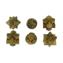 Things2Die4 - Natural Teak Wood Hand Carved Decorative Puzzle Balls Set of 6 - Brown