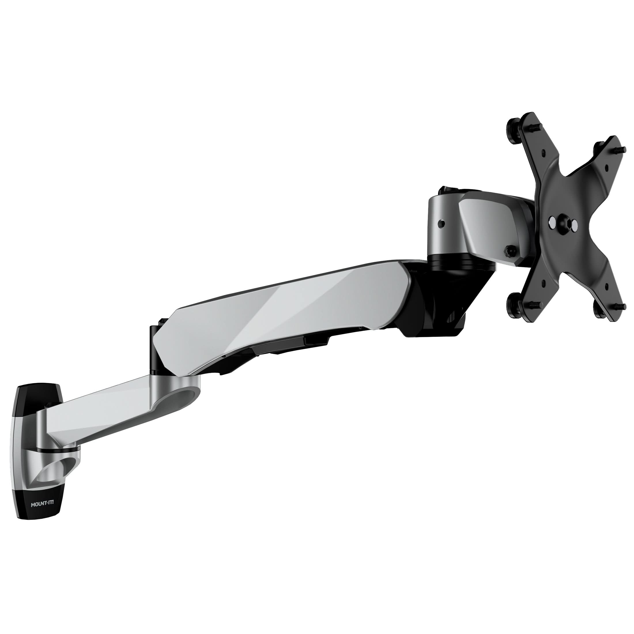 Mount-It! - CLiX Series Fully Adjustable Monitor Wall Mount with Gas Spring Arm, 13"-32" - Silver - Thumbnail 2
