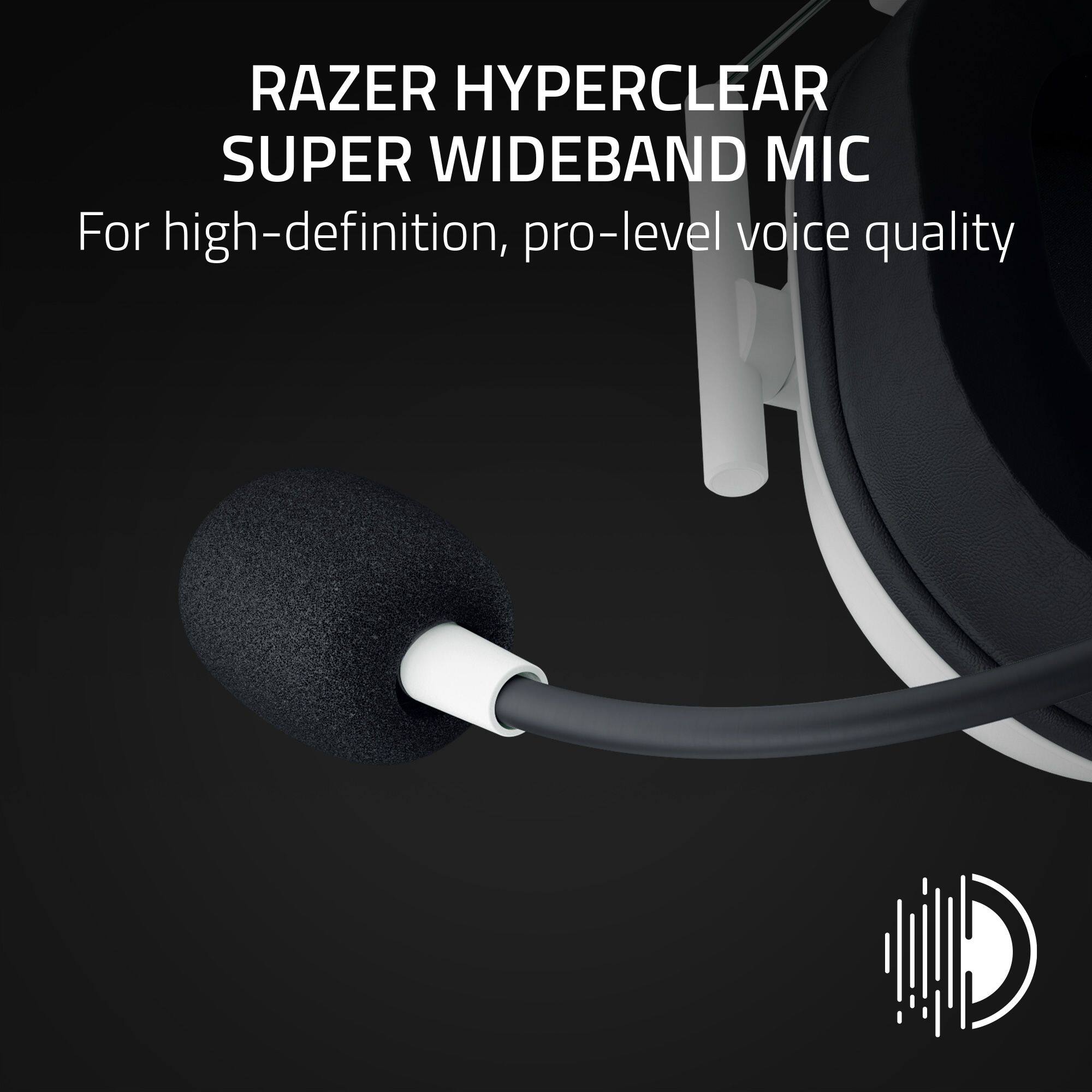 Razer Hyperclear Super Wideband Mic: For high-definition, pro-level voice quality.