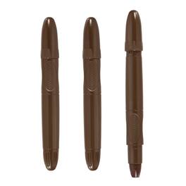 Unique Bargains - 3pcs Twistable Crayons, Retractable Silky Washable for Coloring Books Crafts Gifts Parties Art Supplies - Coffee
