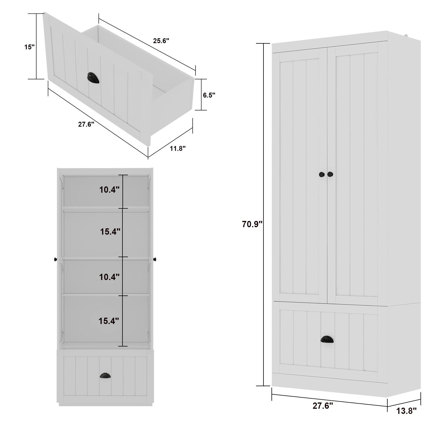 15" 25.6" 6.5" 27.6" 11.8" .. 10.4" 15.4" 70.9" 10.4" 15.4" 27.6" 13.8"