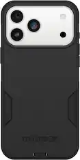 Front. OtterBox - Commuter Series Hard Shell for iPhone 17 Pro Max - Black.