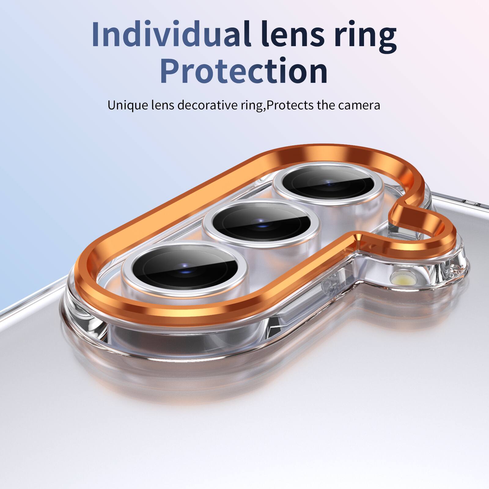 Individual lens ring Protection  
Unique lens decorative ring, Protects the camera