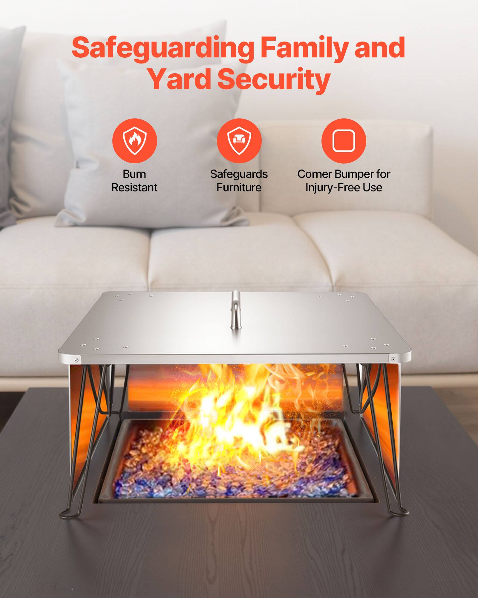Safeguarding Family and Yard Security

- Burn Resistant
- Safeguards Furniture
- Corner Bumper for Injury-Free Use