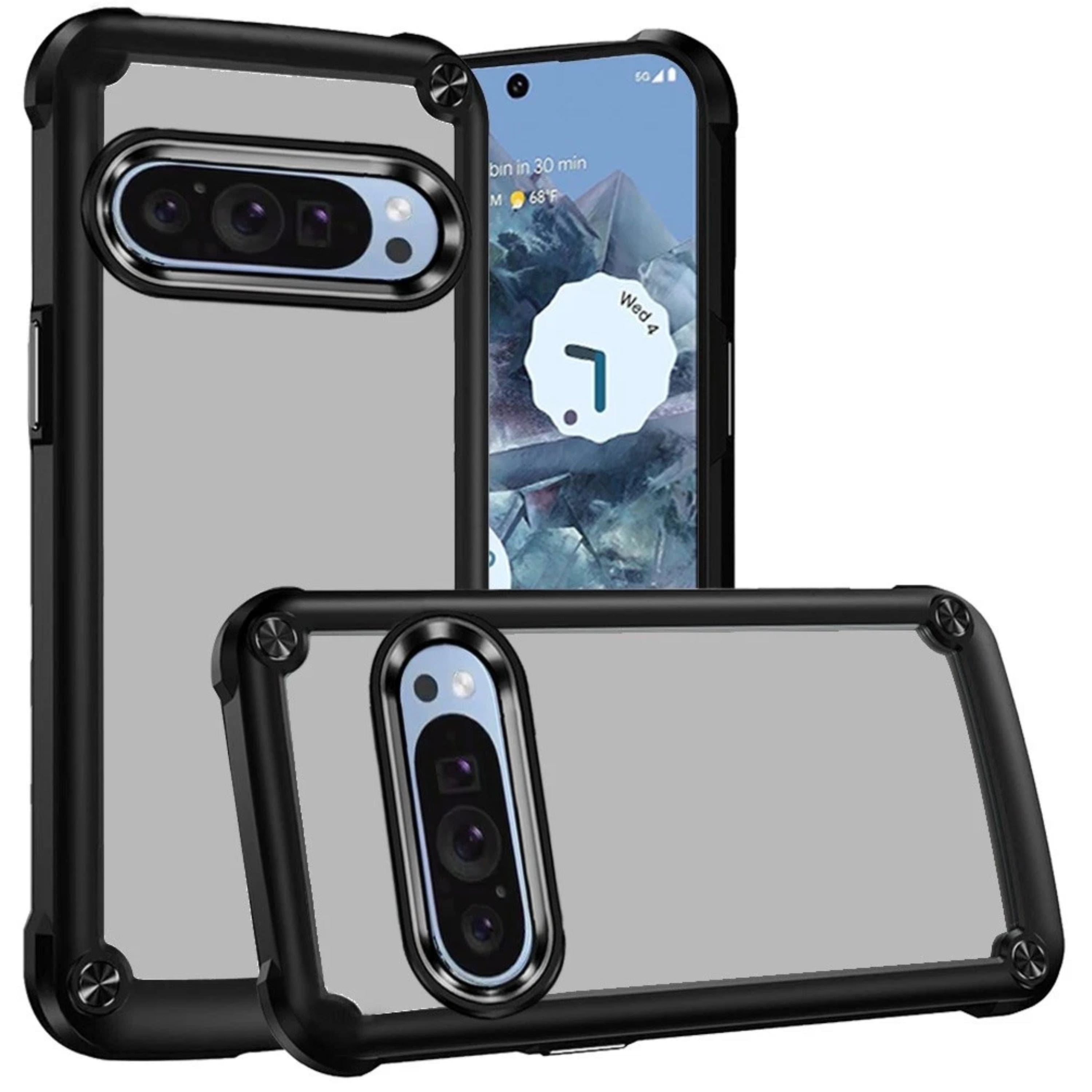 Kitcheniva - Transparent Metal Button Shield Case For Google Pixel 9 Pro XL - Black price history on PriceWatchPro