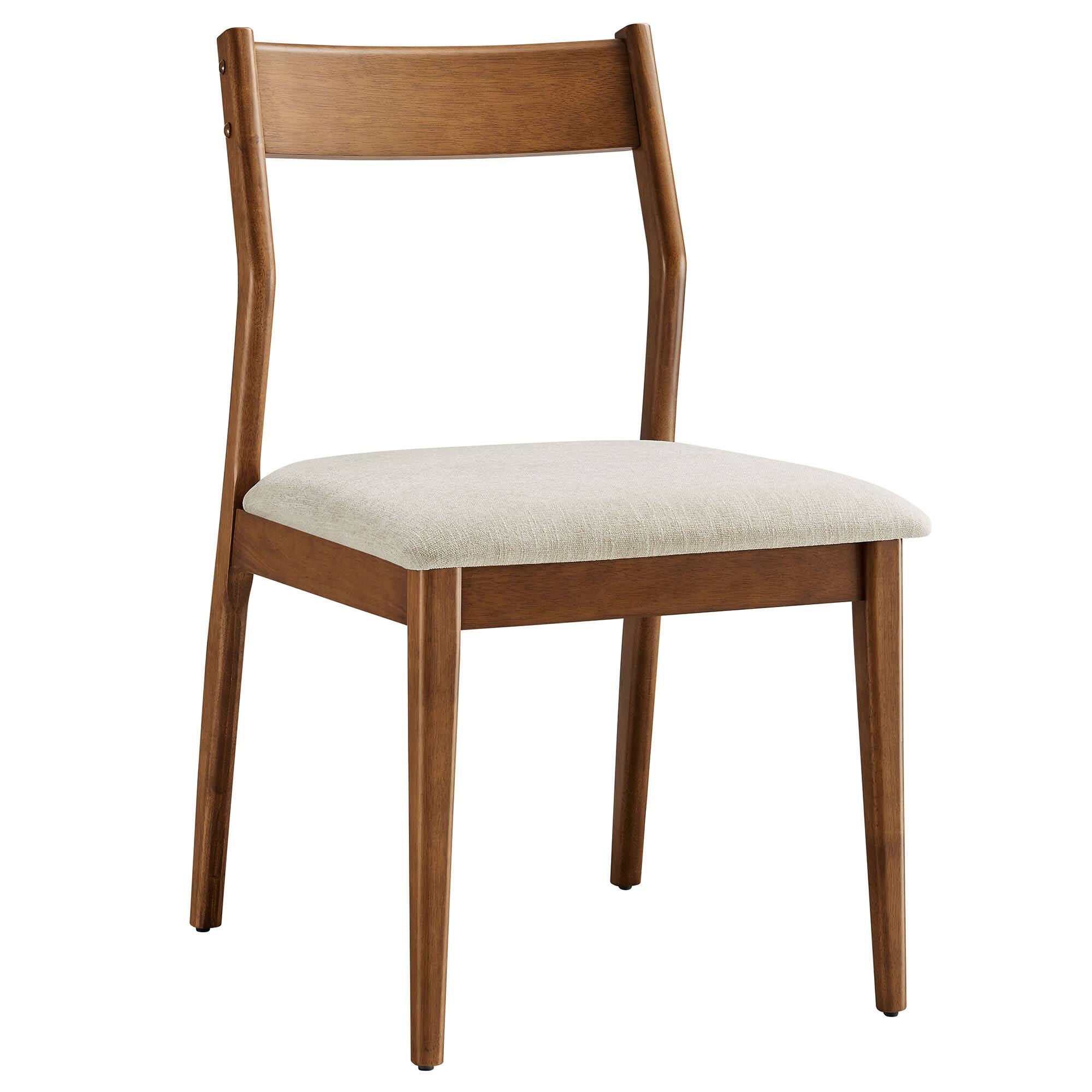 Back. Modway - Solara Fabric Wood Dining Side Chairs Set of 2 by Modway - Brown.