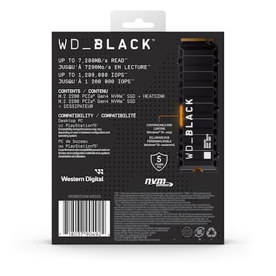 WD BLACK SN850X 8TB Internal SSD PCIe Gen 4 x4 NVMe with Heatsink WD BLACK SN850X 8TB Internal SSD PCIe Gen 4 x4 NVMe with Heatsink