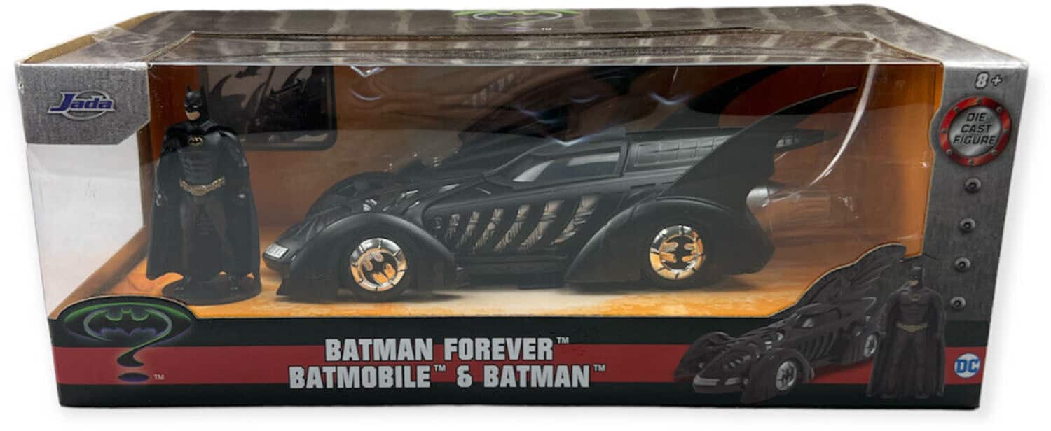 Jada Toys - DC Comics 1995 Forever: Batmobile with Batman Metals Die-Cast Collectible Toy Vehicle - Collectibles - Multicolor