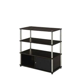 FurniFact - TV stand in sleek design with ample storage and sturdy build - Brown
