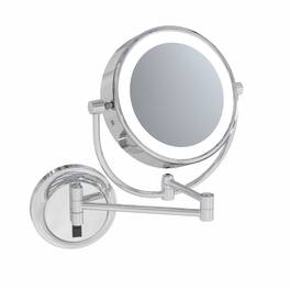 Aptations - 9" LED Round Wall Mirror - 1X & 5X Magnification - Chrome