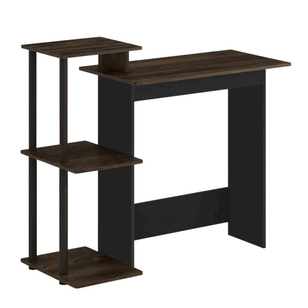 BisonOffice - Dark Walnut Laptop Desk with Spacious Surface and Sturdy Design - Columbia Walnut/Brown