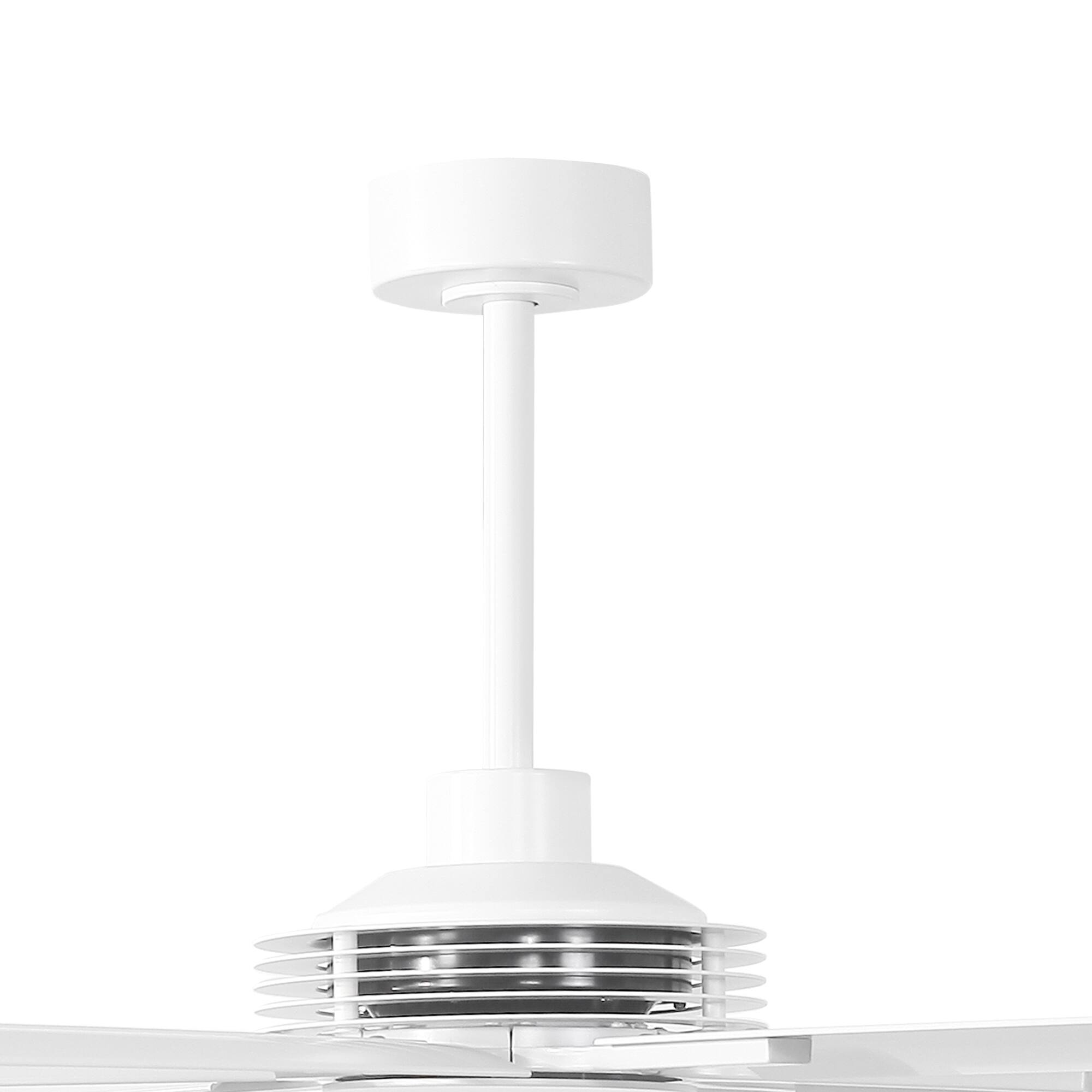 Alt View 5. Parrot Uncle - 100" Indsutrial White Extra Larger Commercial Ceiling Fan with Remote - White.